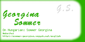 georgina sommer business card